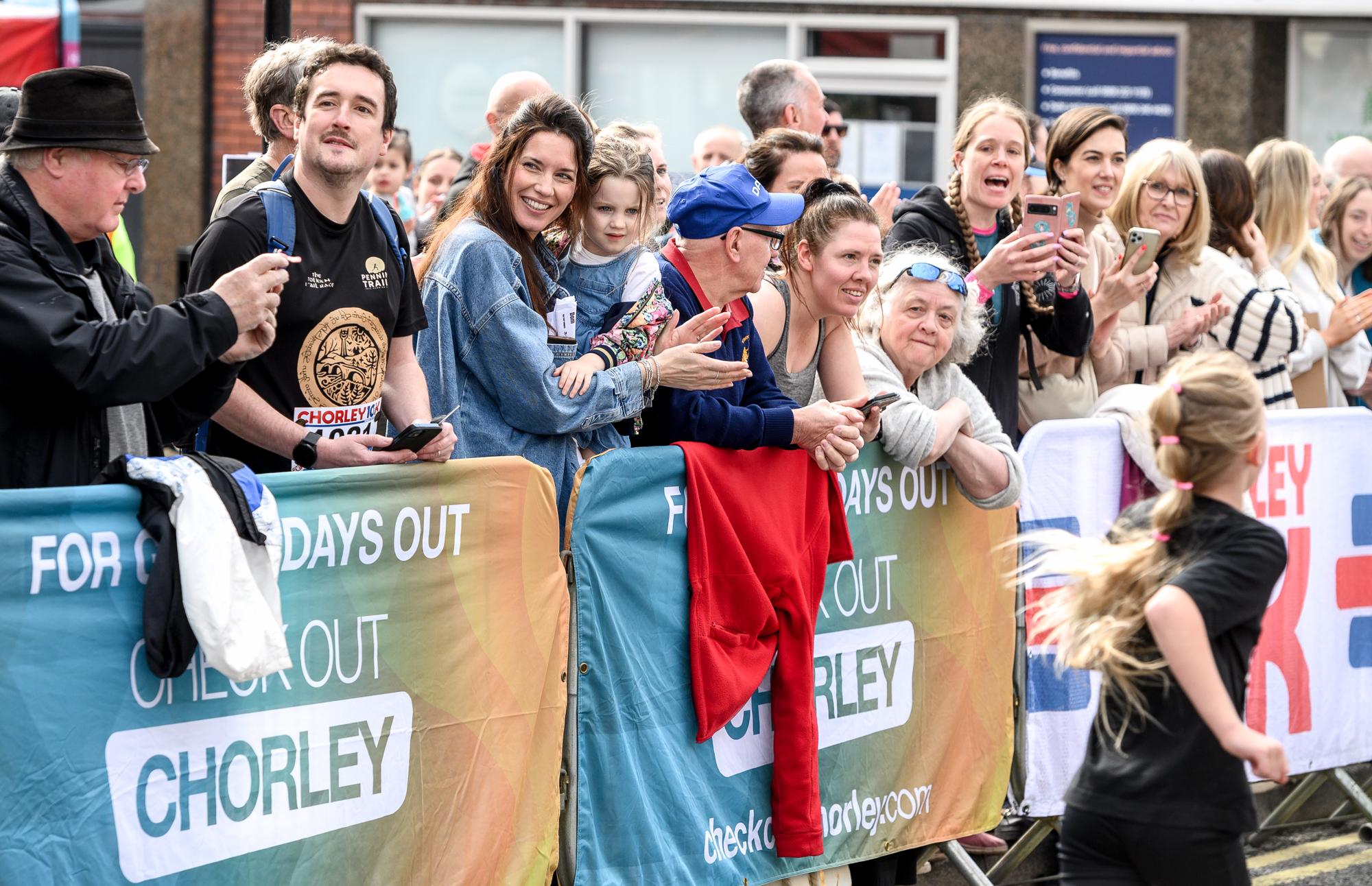 Spectators at a town centre event