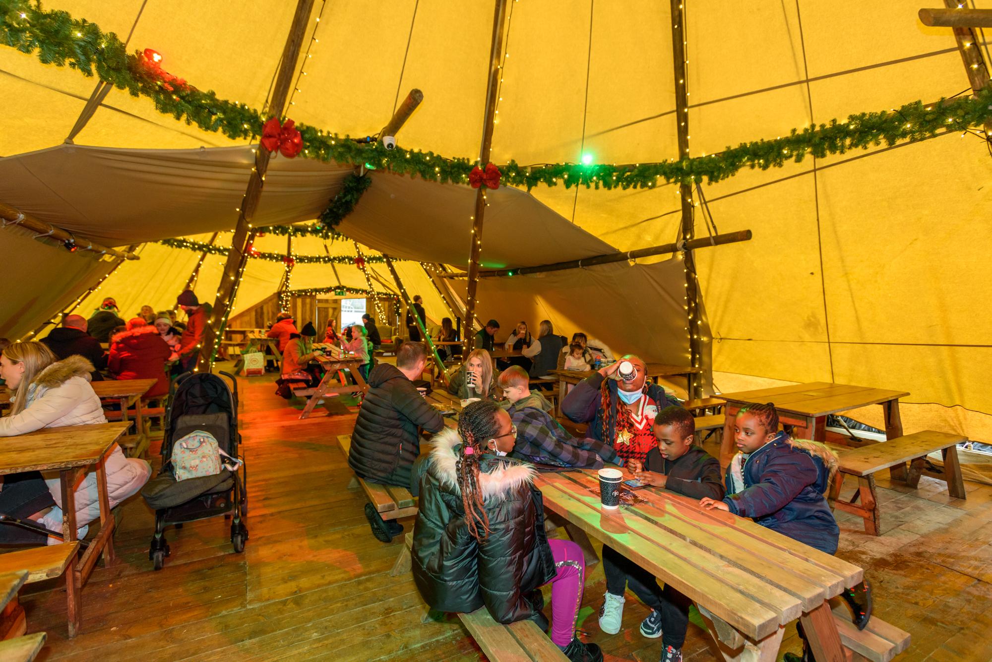 Festive Tipis at Winter Wonderland