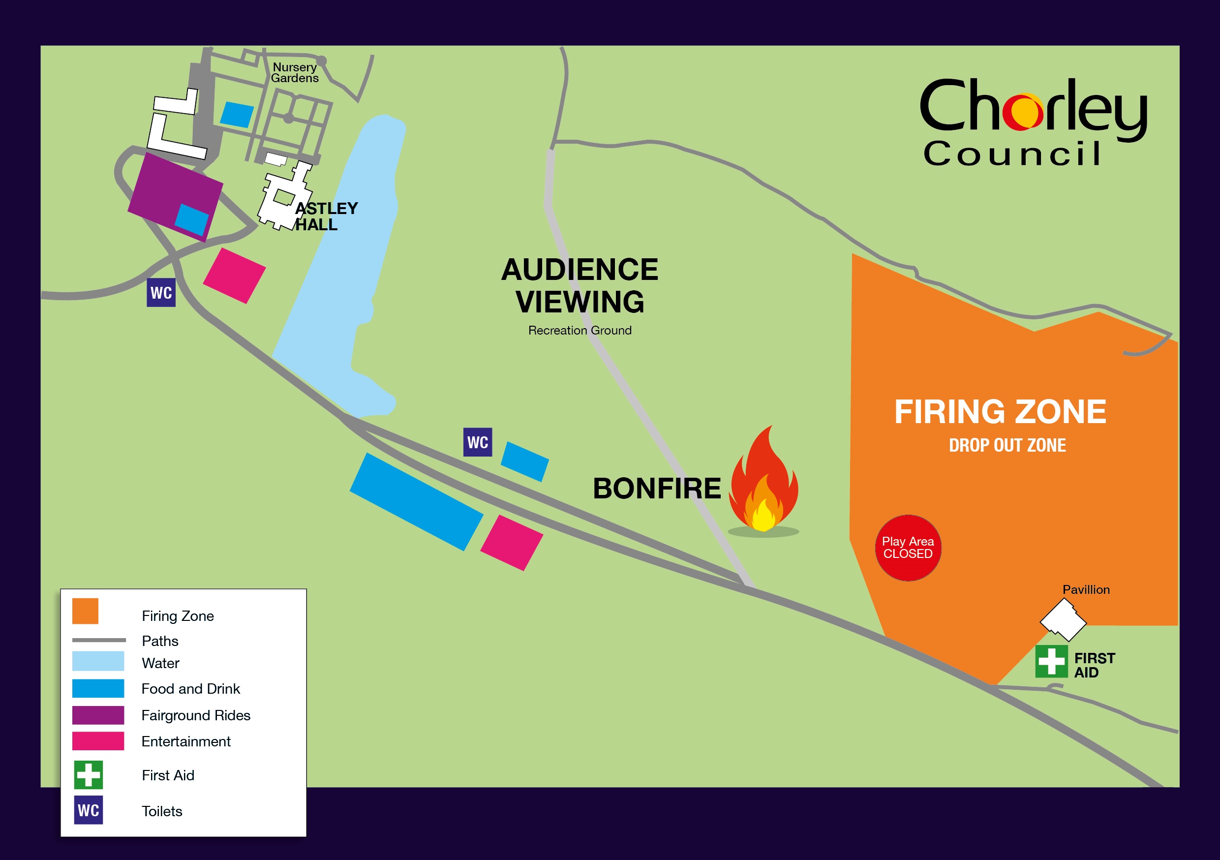 Light up Astley Site Map