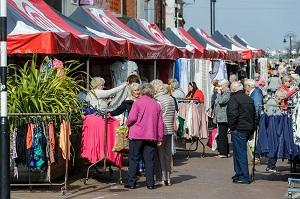 Street market in the town centre