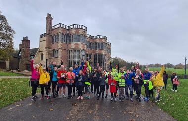 Couch to 5k group outside Astley Hall